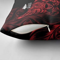 New Zealand Lawn Bowls Pillow Cover Red Maori Warrior Tribal Silver Fern LT9 - Polynesian Pride