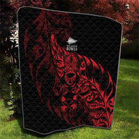 New Zealand Lawn Bowls Quilt Red Maori Warrior Tribal Silver Fern LT9 - Polynesian Pride