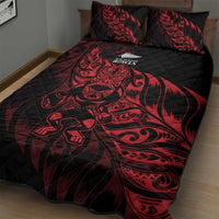 New Zealand Lawn Bowls Quilt Bed Set Red Maori Warrior Tribal Silver Fern LT9 - Polynesian Pride