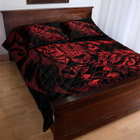 New Zealand Lawn Bowls Quilt Bed Set Red Maori Warrior Tribal Silver Fern LT9 - Polynesian Pride
