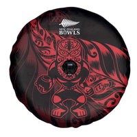 New Zealand Lawn Bowls Spare Tire Cover Red Maori Warrior Tribal Silver Fern LT9 - Polynesian Pride