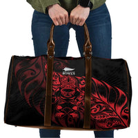 New Zealand Lawn Bowls Travel Bag Red Maori Warrior Tribal Silver Fern LT9 Red - Polynesian Pride