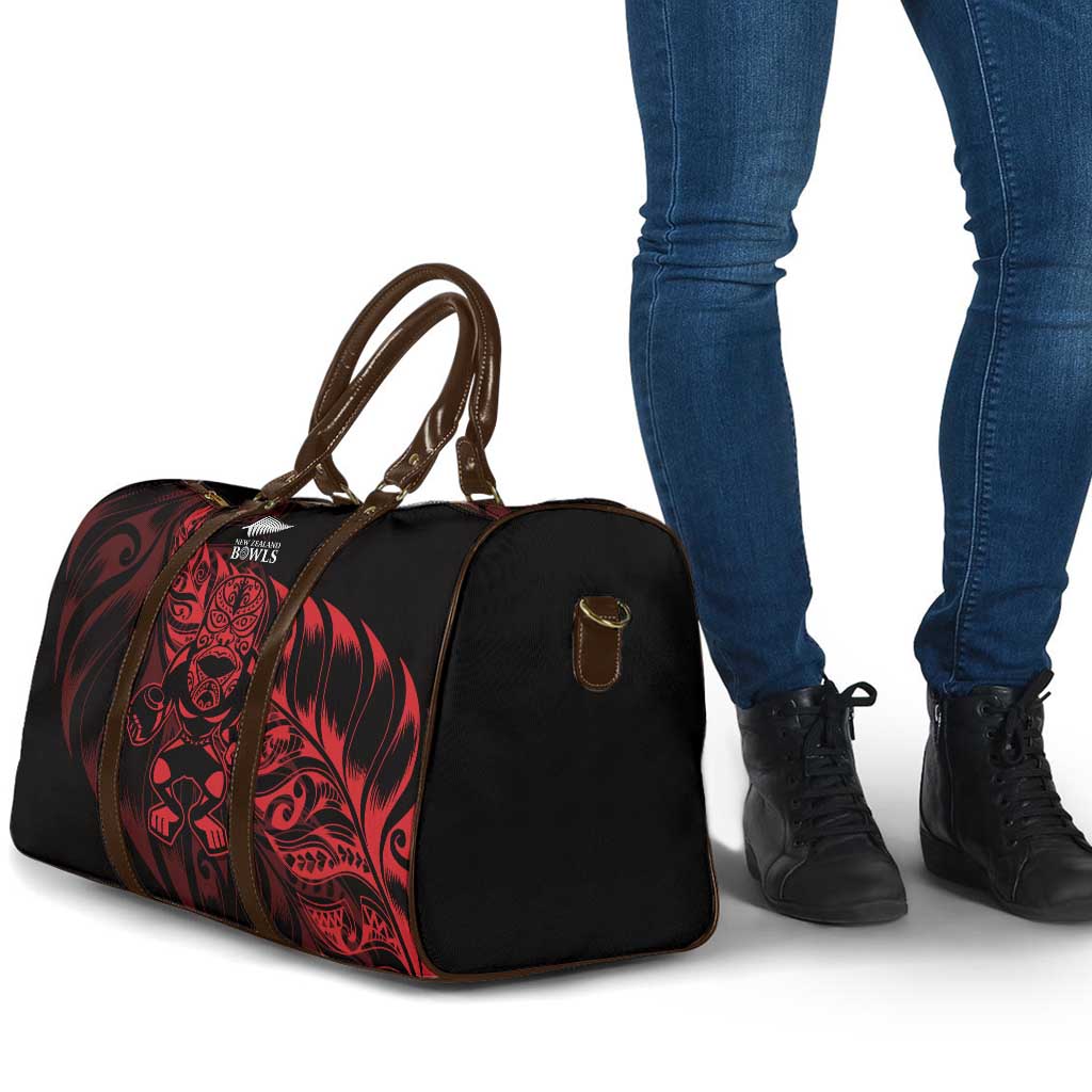 New Zealand Lawn Bowls Travel Bag Red Maori Warrior Tribal Silver Fern LT9 - Polynesian Pride