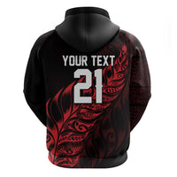 New Zealand Lawn Bowls Custom Zip Hoodie Red Maori Warrior Tribal Silver Fern LT9 - Polynesian Pride