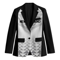 World Football 2026 New Zealand Custom Blazer All White Fern Maori Tribal LT9 Unisex White - Polynesian Pride