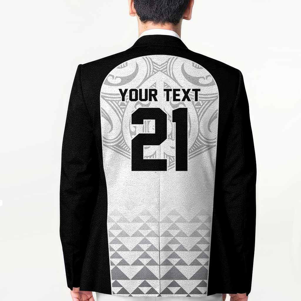 World Football 2026 New Zealand Custom Blazer All White Fern Maori Tribal LT9 - Polynesian Pride
