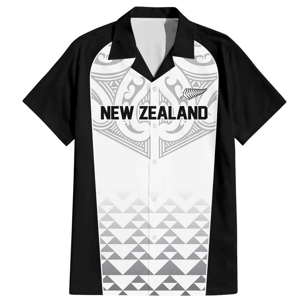 World Football 2026 New Zealand Custom Hawaiian Shirt All White Fern Maori Tribal LT9 White - Polynesian Pride