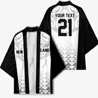 World Football 2026 New Zealand Custom Kimono All White Fern Maori Tribal LT9 - Polynesian Pride