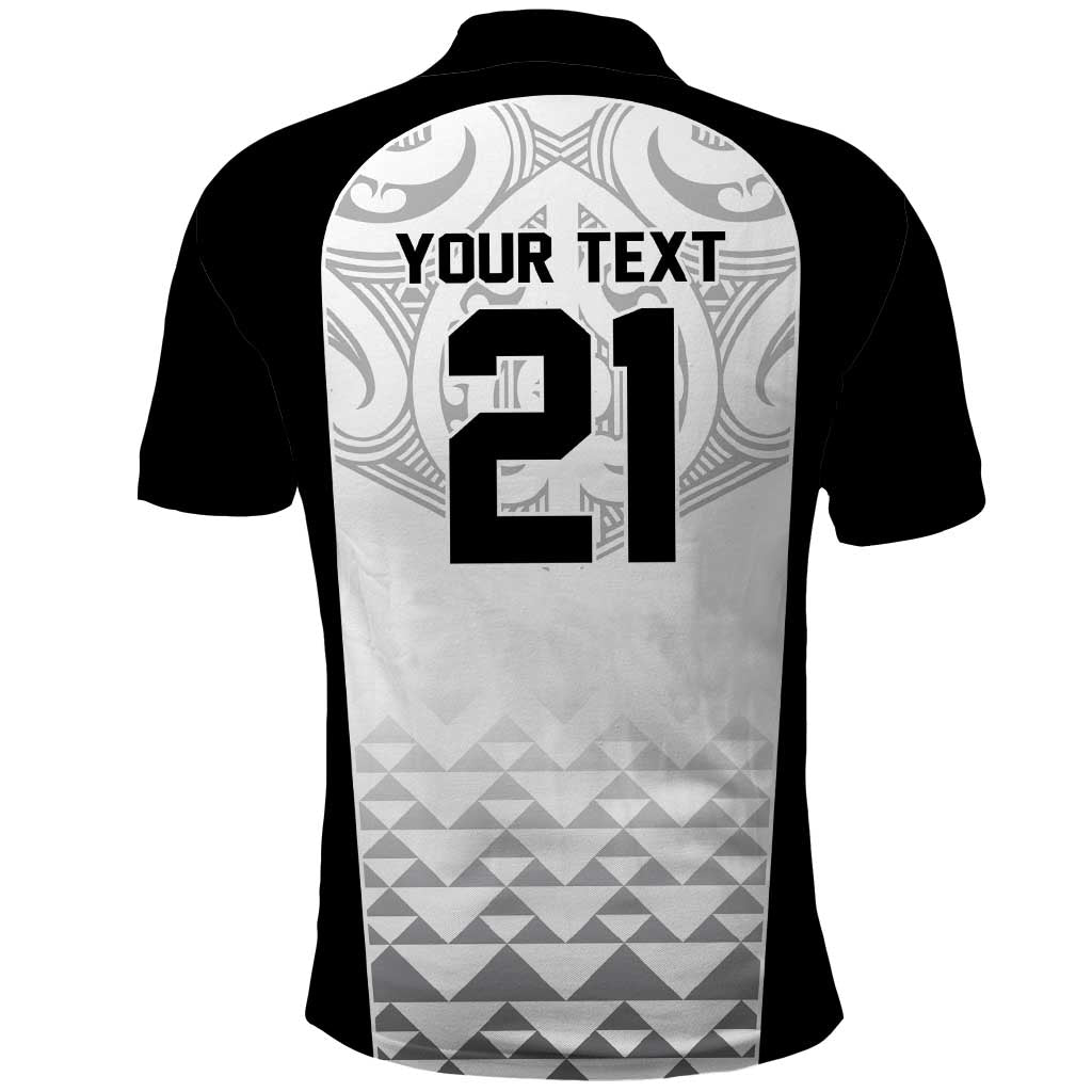 World Football 2026 New Zealand Custom Polo Shirt All White Fern Maori Tribal LT9 - Polynesian Pride