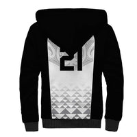World Football 2026 New Zealand Custom Sherpa Hoodie All White Fern Maori Tribal LT9 - Polynesian Pride