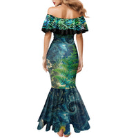 New Zealand Matariki Waipuna-a-rangi Family Matching Mermaid Dress and Hawaiian Shirt He Roimata o Rangi LT9 - Polynesian Pride