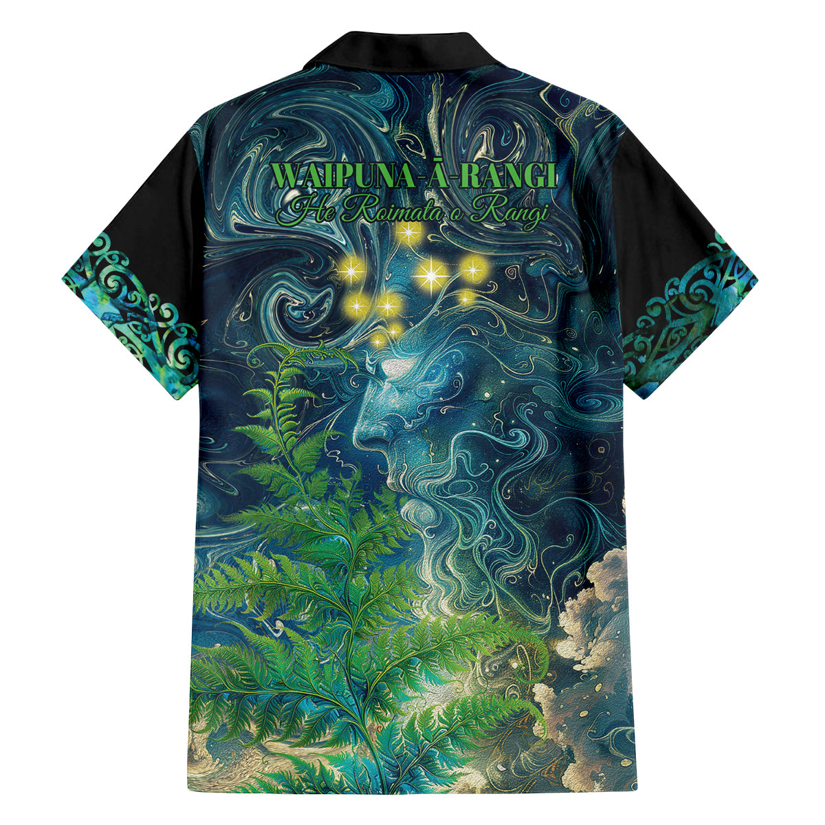 New Zealand Matariki Waipuna-a-rangi Family Matching Off Shoulder Short Dress and Hawaiian Shirt He Roimata o Rangi LT9 - Polynesian Pride