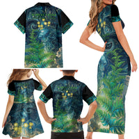 New Zealand Matariki Waipuna-a-rangi Family Matching Short Sleeve Bodycon Dress and Hawaiian Shirt He Roimata o Rangi LT9 - Polynesian Pride