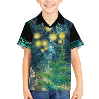 New Zealand Matariki Waipuna-a-rangi Kid Hawaiian Shirt He Roimata o Rangi LT9 Kid Black - Polynesian Pride