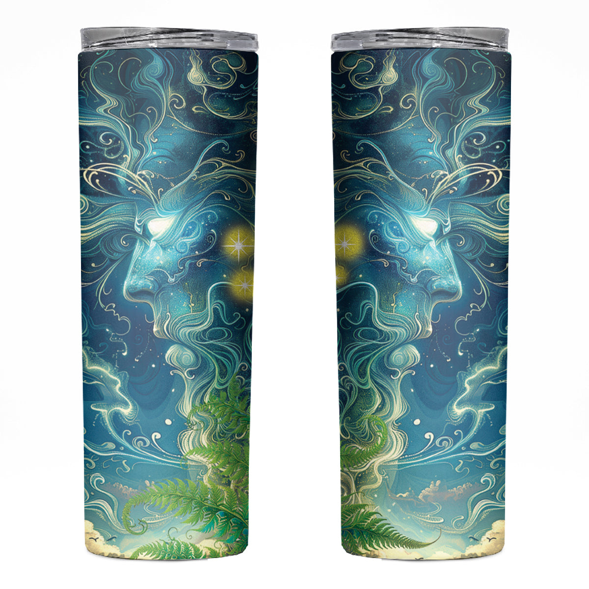 New Zealand Matariki Waipuna-a-rangi Skinny Tumbler He Roimata o Rangi LT9 Black - Polynesian Pride