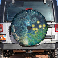 New Zealand Matariki Waipuna-a-rangi Spare Tire Cover He Roimata o Rangi LT9 Black - Polynesian Pride