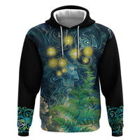 New Zealand Matariki Waipuna-a-rangi Zip Hoodie He Roimata o Rangi LT9 Pullover Hoodie Black - Polynesian Pride