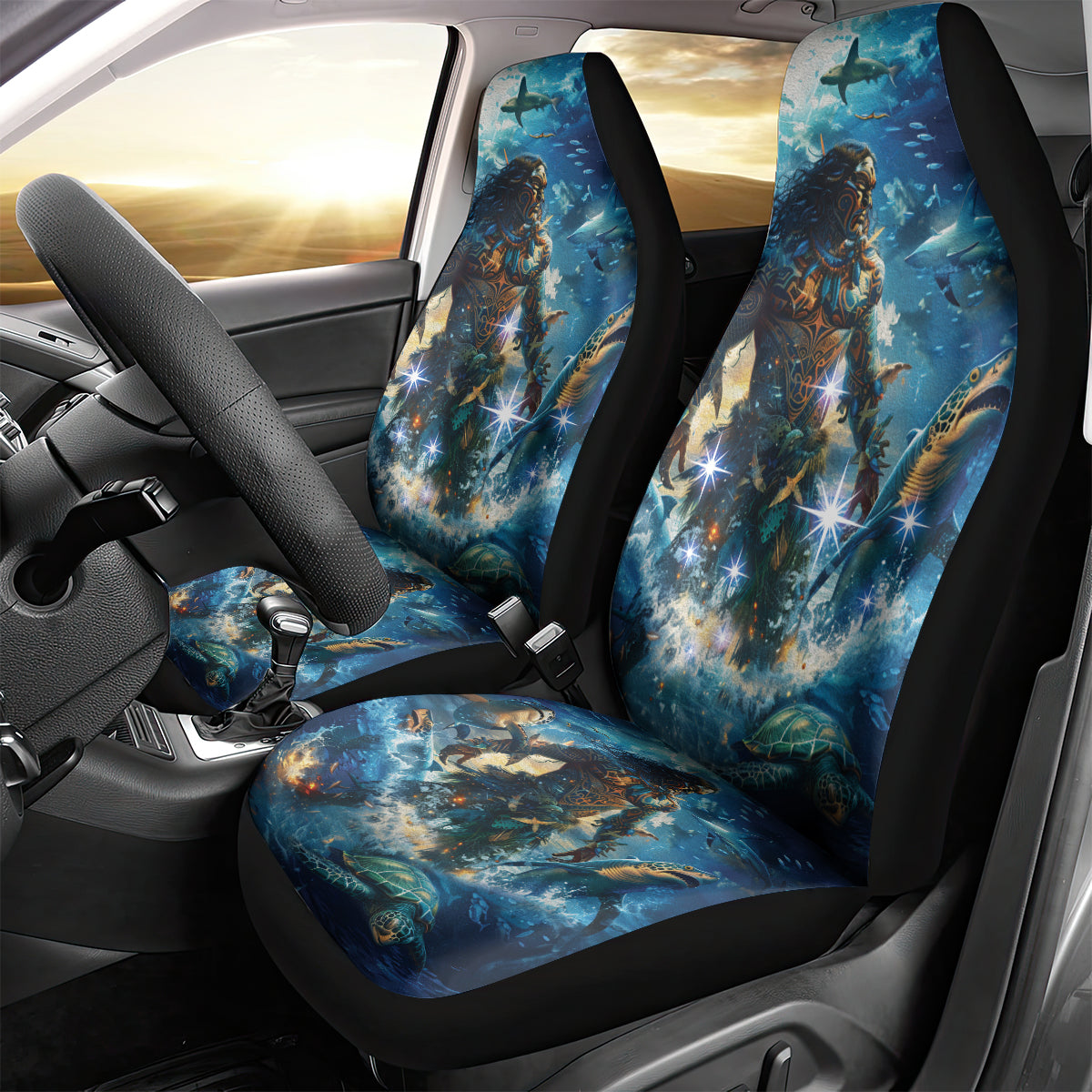 New Zealand Matariki Waita Car Seat Cover The Way Of The Water LT9 - Polynesian Pride