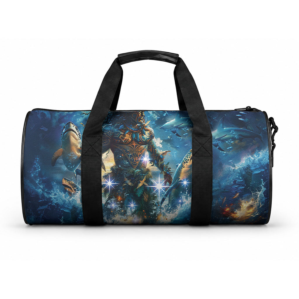New Zealand Matariki Waita Duffle Bag The Way Of The Water LT9 One size Black - Polynesian Pride