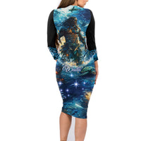New Zealand Matariki Waita Family Matching Long Sleeve Bodycon Dress and Hawaiian Shirt The Way Of The Water LT9 - Polynesian Pride