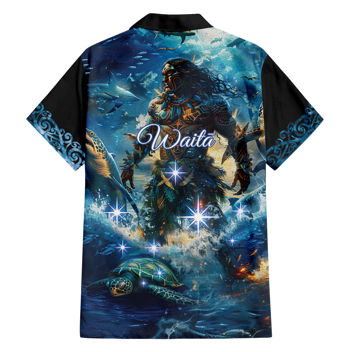 New Zealand Matariki Waita Family Matching Off Shoulder Short Dress and Hawaiian Shirt The Way Of The Water LT9 - Polynesian Pride