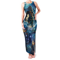 New Zealand Matariki Waita Family Matching Tank Maxi Dress and Hawaiian Shirt The Way Of The Water LT9 Mom's Dress Black - Polynesian Pride