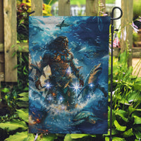 New Zealand Matariki Waita Garden Flag The Way Of The Water LT9 Garden Flag Black - Polynesian Pride