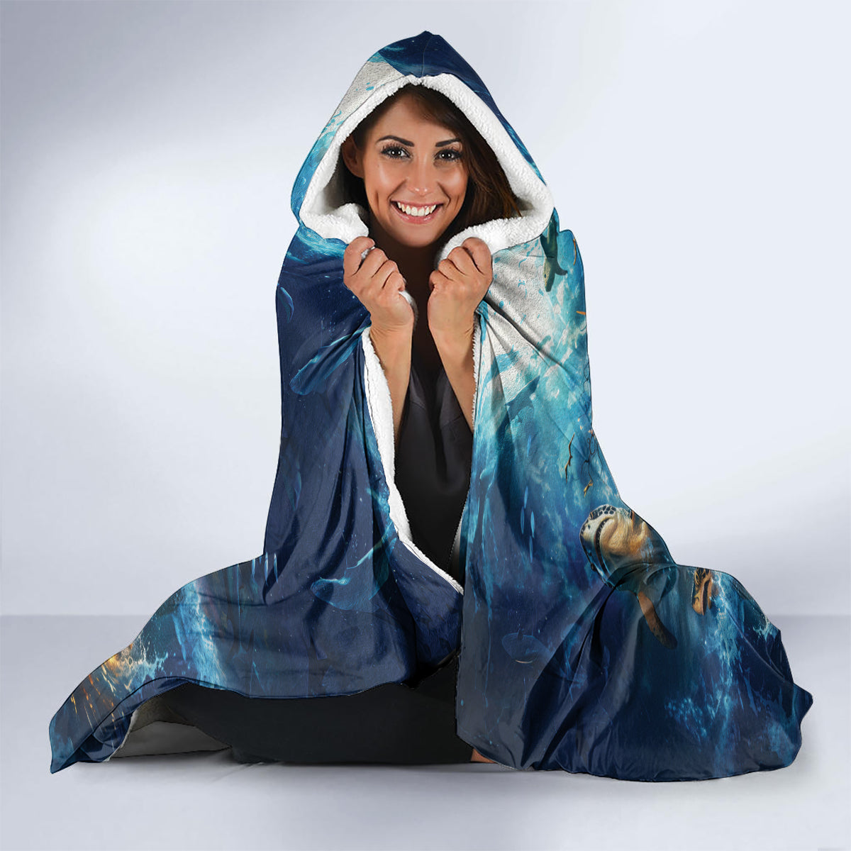 New Zealand Matariki Waita Hooded Blanket The Way Of The Water LT9 - Polynesian Pride