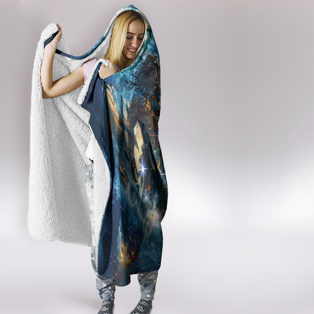New Zealand Matariki Waita Hooded Blanket The Way Of The Water LT9 - Polynesian Pride