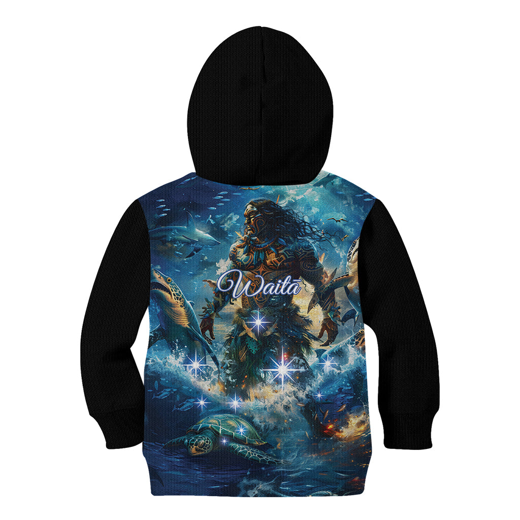 New Zealand Matariki Waita Kid Hoodie The Way Of The Water LT9 - Polynesian Pride