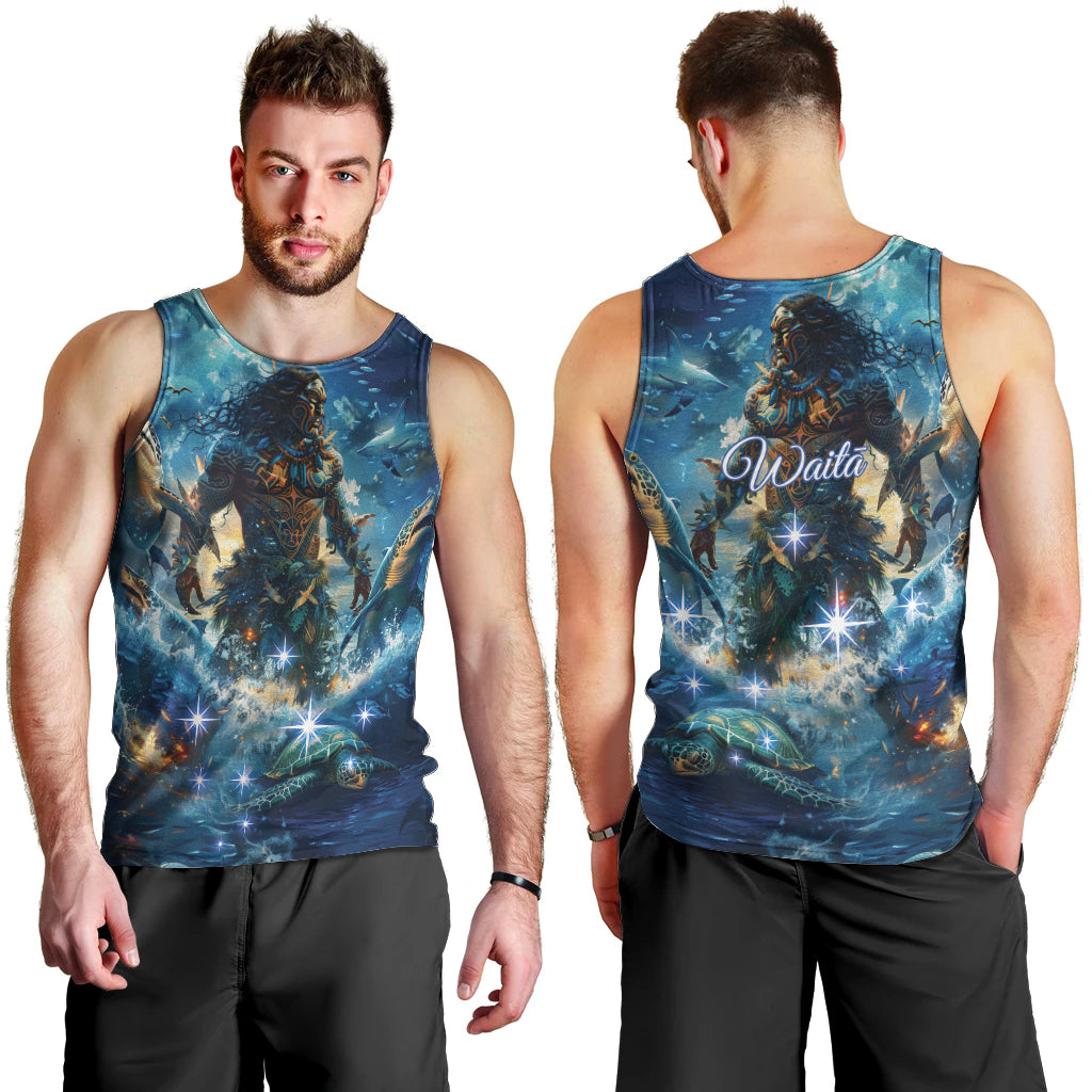 New Zealand Matariki Waita Men Tank Top The Way Of The Water LT9 - Polynesian Pride