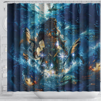 New Zealand Matariki Waita Shower Curtain The Way Of The Water LT9 - Polynesian Pride