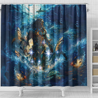 New Zealand Matariki Waita Shower Curtain The Way Of The Water LT9 - Polynesian Pride