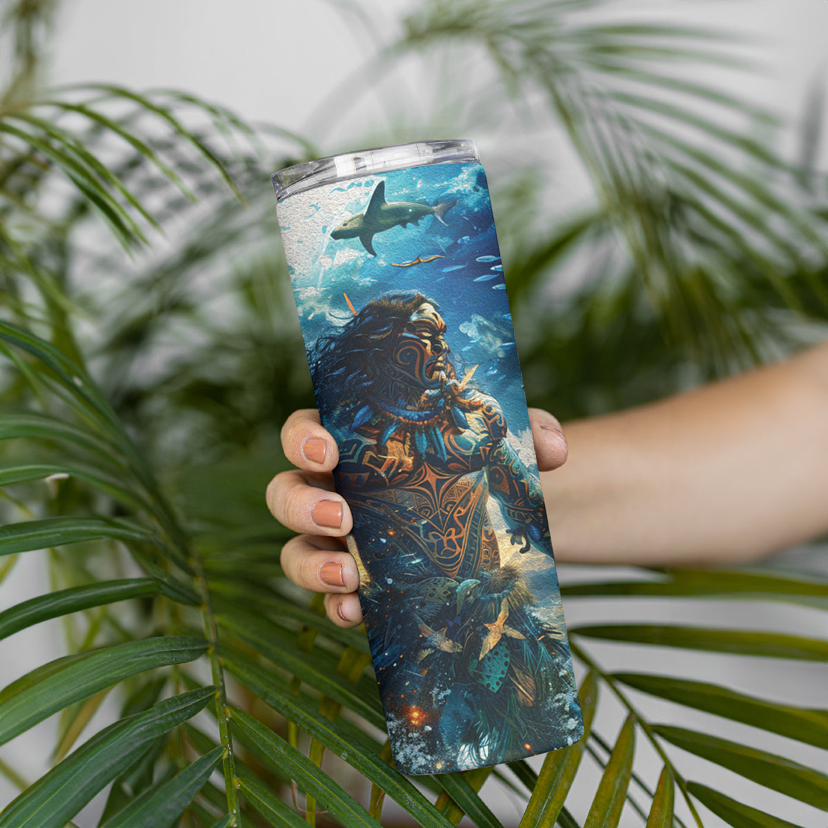 New Zealand Matariki Waita Skinny Tumbler The Way Of The Water LT9 - Polynesian Pride