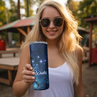 New Zealand Matariki Waita Skinny Tumbler The Way Of The Water LT9 - Polynesian Pride