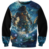 New Zealand Matariki Waita Sweatshirt The Way Of The Water LT9 Unisex Black - Polynesian Pride