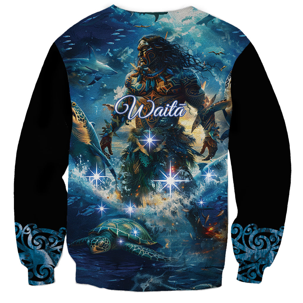 New Zealand Matariki Waita Sweatshirt The Way Of The Water LT9 - Polynesian Pride