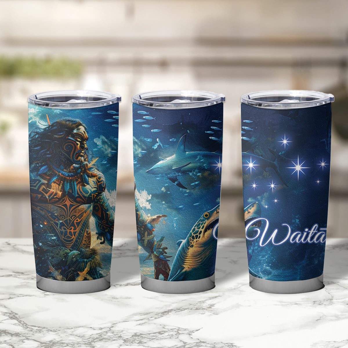 New Zealand Matariki Waita Tumbler Cup The Way Of The Water LT9 - Polynesian Pride