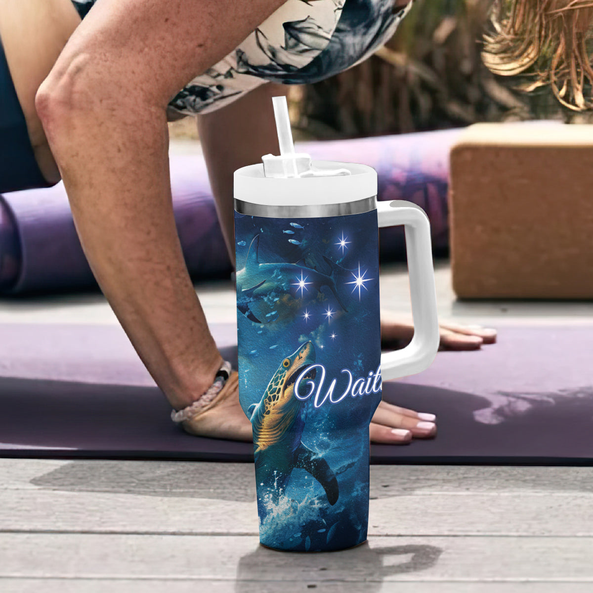 New Zealand Matariki Waita Tumbler With Handle The Way Of The Water LT9 - Polynesian Pride