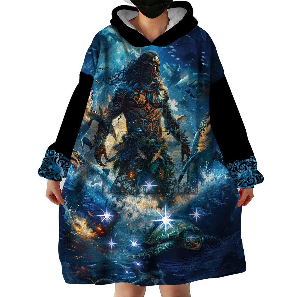 New Zealand Matariki Waita Wearable Blanket Hoodie The Way Of The Water LT9 - Polynesian Pride