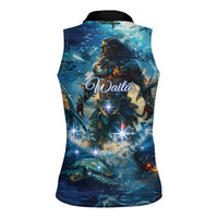 New Zealand Matariki Waita Women Sleeveless Polo Shirt The Way Of The Water LT9 - Polynesian Pride