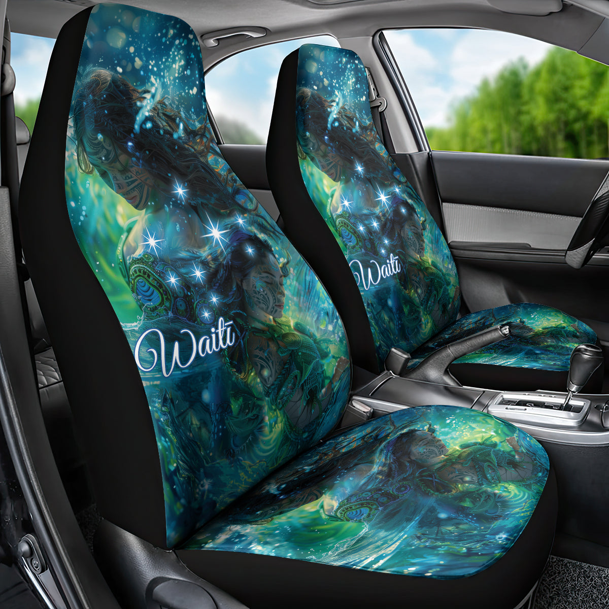 New Zealand Matariki Waiti Car Seat Cover The Beginnings Of Life LT9 - Polynesian Pride
