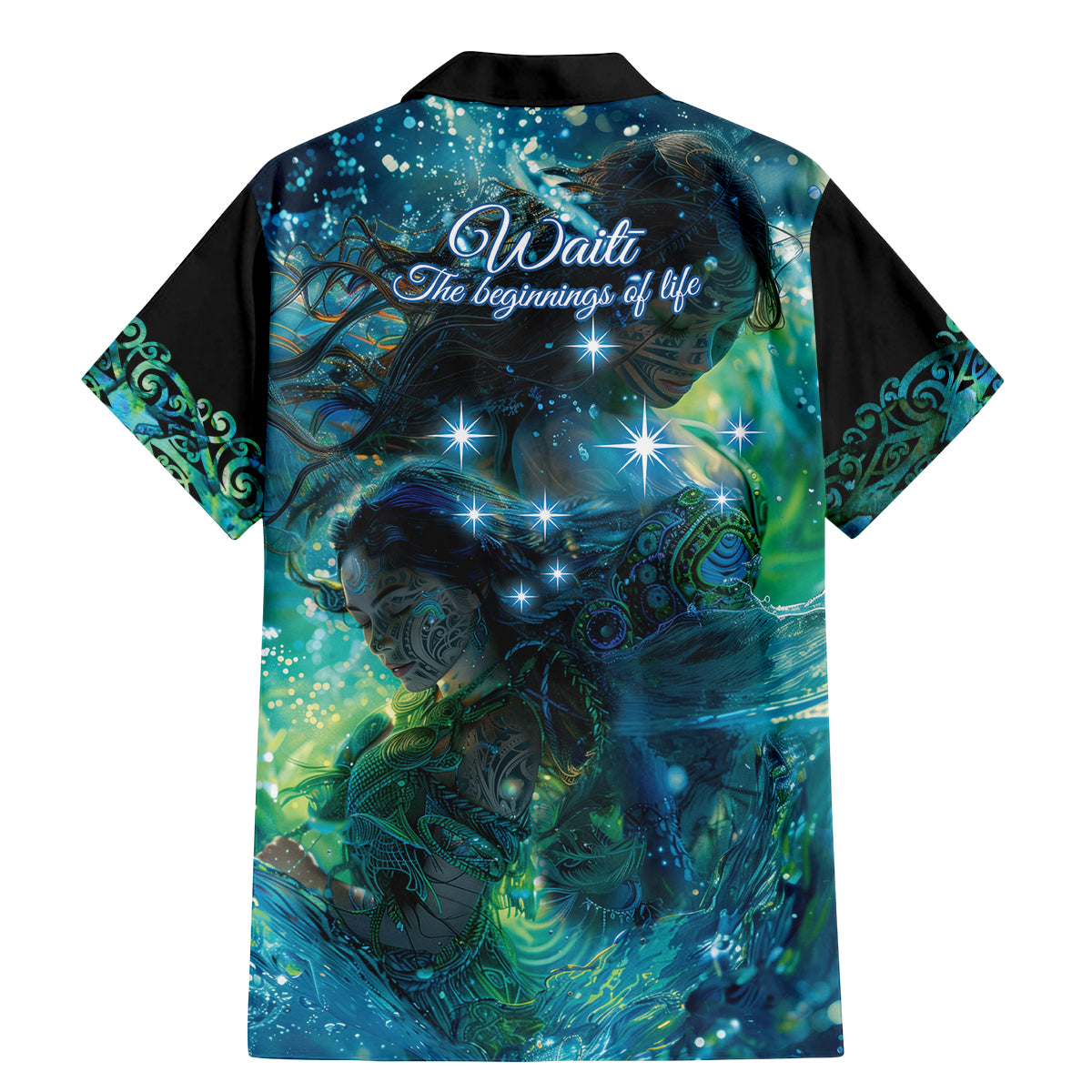 New Zealand Matariki Waiti Family Matching Mermaid Dress and Hawaiian Shirt The Beginnings Of Life LT9 - Polynesian Pride