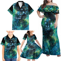 New Zealand Matariki Waiti Family Matching Off Shoulder Maxi Dress and Hawaiian Shirt The Beginnings Of Life LT9 - Polynesian Pride