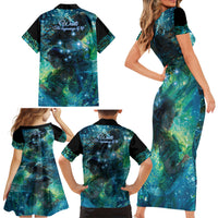 New Zealand Matariki Waiti Family Matching Short Sleeve Bodycon Dress and Hawaiian Shirt The Beginnings Of Life LT9 - Polynesian Pride