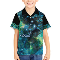New Zealand Matariki Waiti Family Matching Tank Maxi Dress and Hawaiian Shirt The Beginnings Of Life LT9 Son's Shirt Black - Polynesian Pride