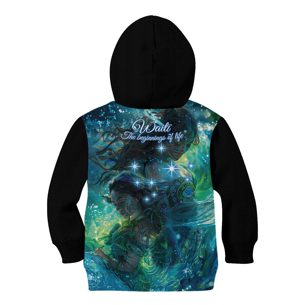 New Zealand Matariki Waiti Kid Hoodie The Beginnings Of Life LT9 - Polynesian Pride