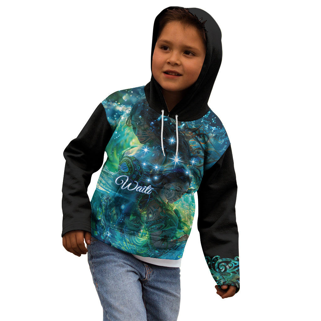 New Zealand Matariki Waiti Kid Hoodie The Beginnings Of Life LT9 - Polynesian Pride