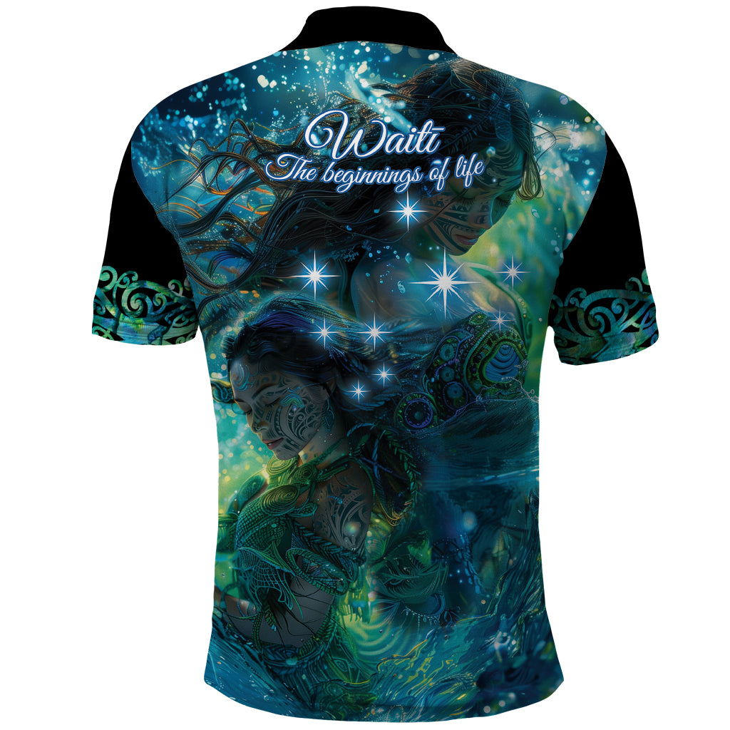 New Zealand Matariki Waiti Polo Shirt The Beginnings Of Life LT9 - Polynesian Pride