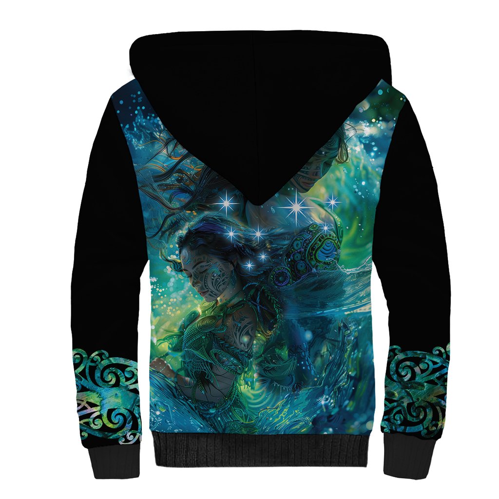 New Zealand Matariki Waiti Sherpa Hoodie The Beginnings Of Life LT9 - Polynesian Pride